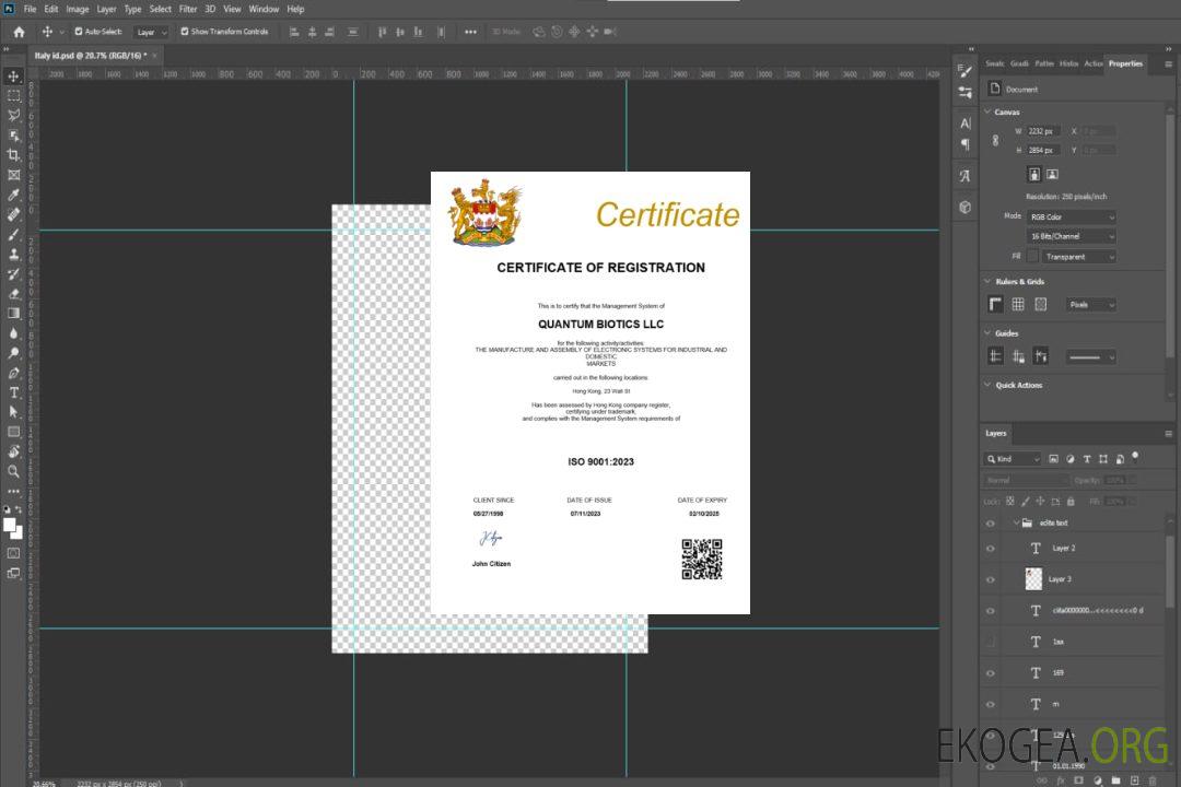 Modèle Word et PDF de certificat d'enregistrement de Hong Kong template